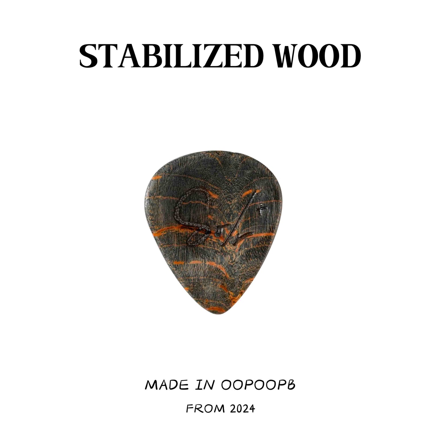 STABILIZED WOOD GUITAE PICK