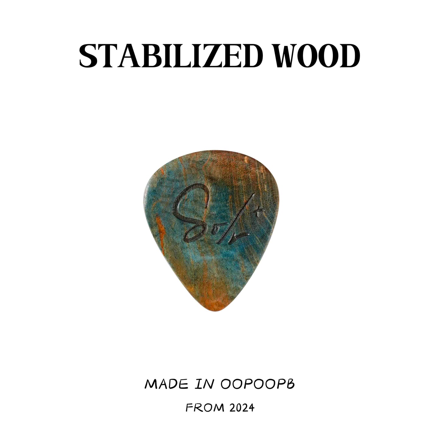 STABILIZED WOOD GUITAE PICK