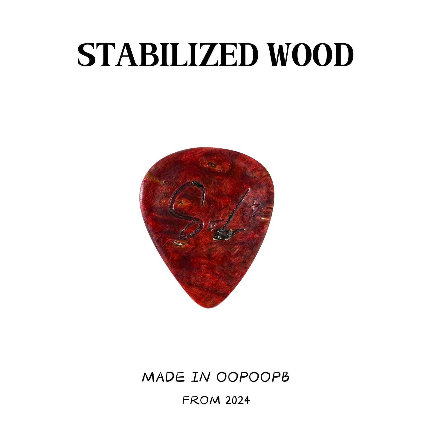 STABILIZED WOOD GUITAE PICK