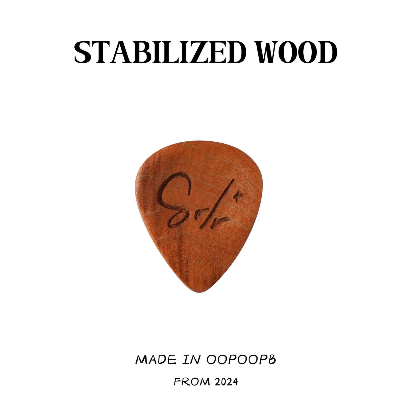 STABILIZED WOOD GUITAE PICK