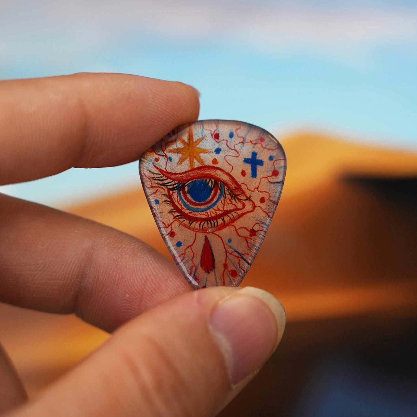 Custom Hand-Painted Guitar Picks - E