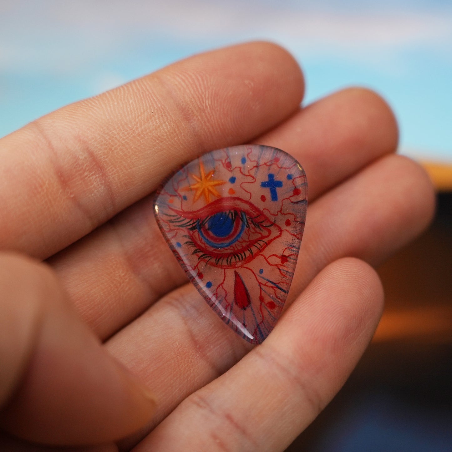 Custom Hand-Painted Guitar Picks - E