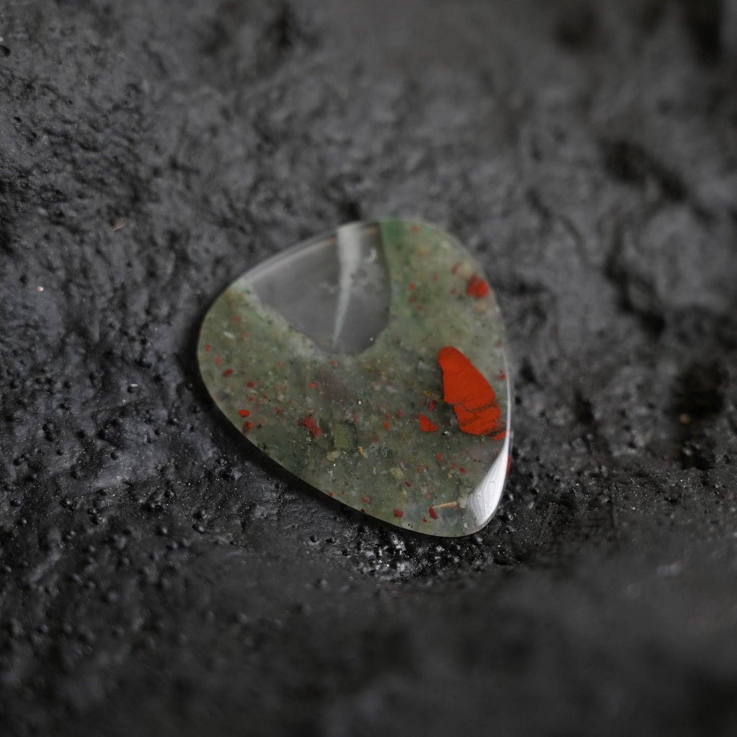 African Bloodstone Guitar Pick