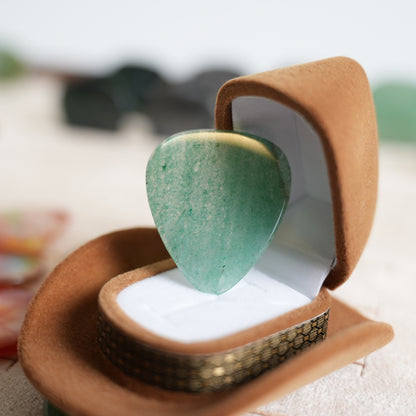 Green Aventurine Guitar Pick