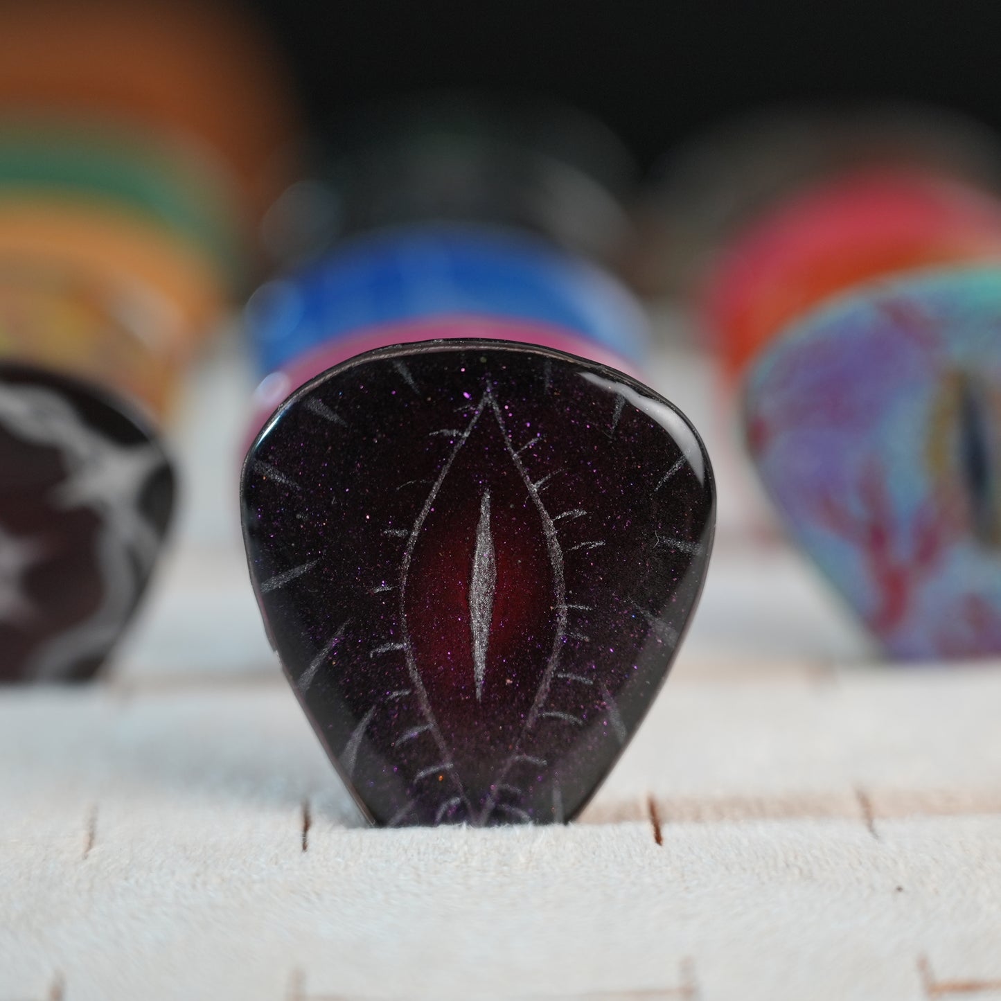 Custom Hand-Painted Guitar Picks - J