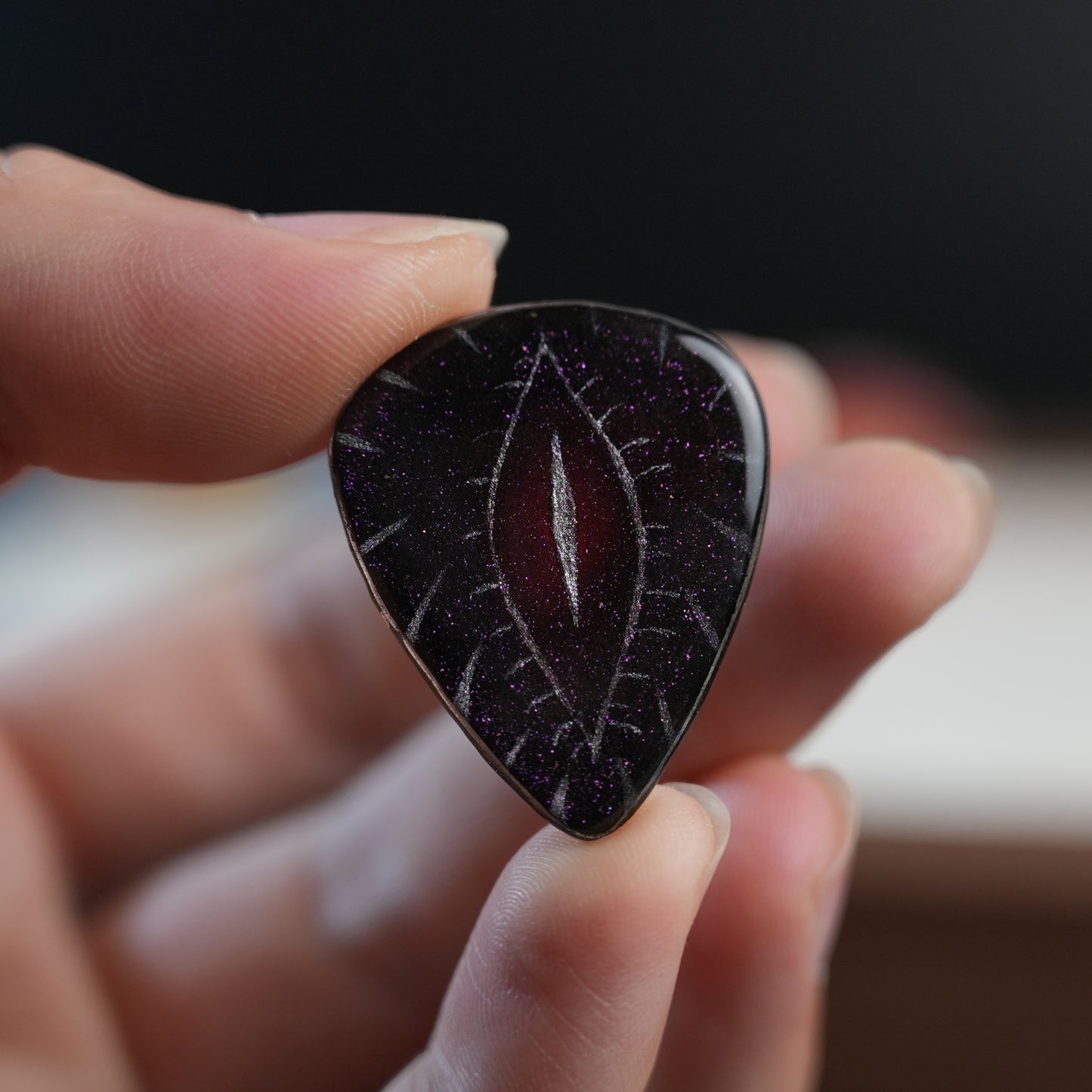 Custom Hand-Painted Guitar Picks - J